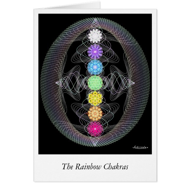 Rainbow Chakras Hälsningskort (Framsidan)