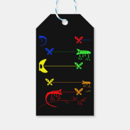 Rainbow Chameleon Gift Märkre Label Chameleon Part Presentetikett