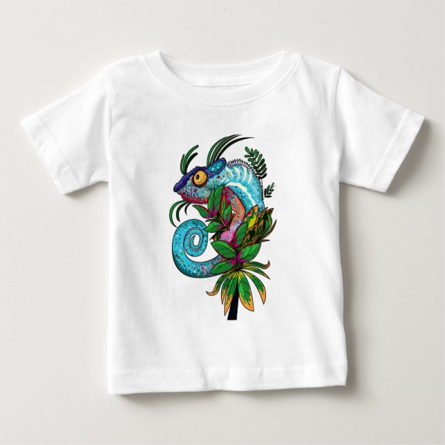 Rainbow Chameleon T Shirt (Framsida)