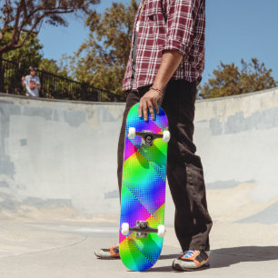 Rainbow Checker av Kenneth Yoncich Mini Skateboard Bräda 18,5 Cm