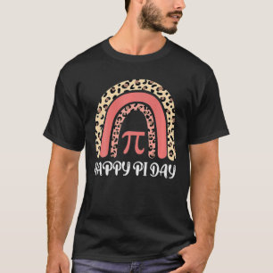 Rainbow Cheetah Lycklig Pi Day Math 3.14 Symbol Te T Shirt