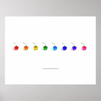 Rainbow Cherries Poster