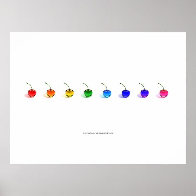Rainbow Cherries Poster (Framsidan)