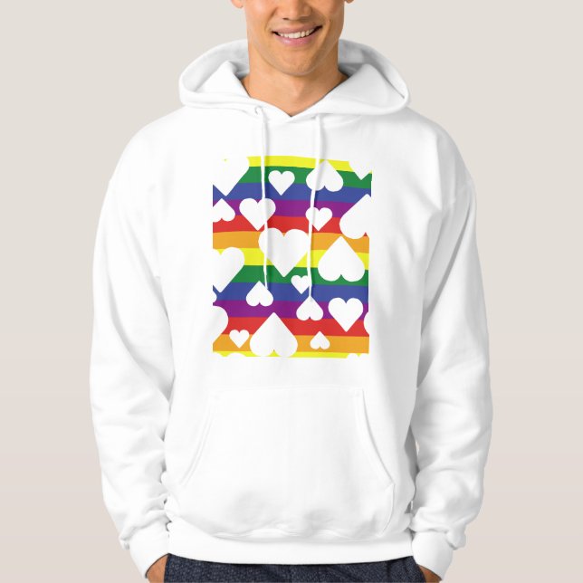 Rainbow Chest Hoodie (Framsida)