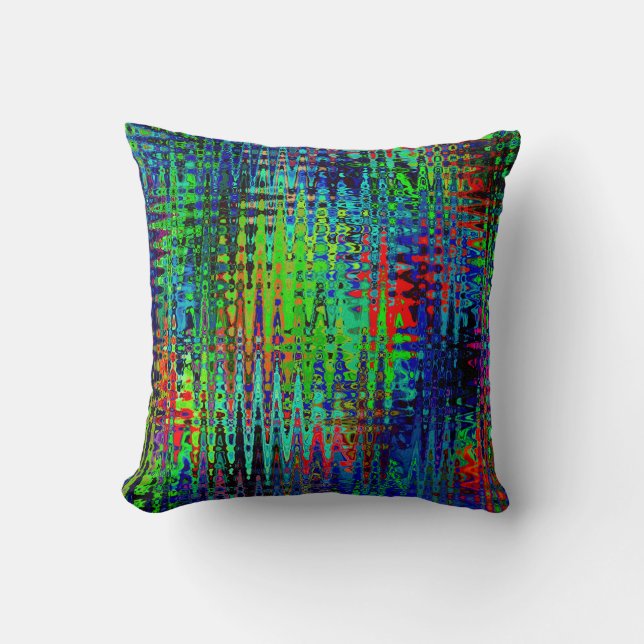 Rainbow Chevron Abstrakt Kudde (Framsida)
