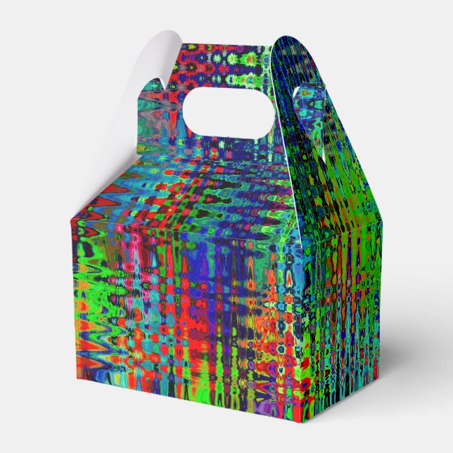 Rainbow Chevron Abstrakt Presentaskar (Baksidan Sidan)