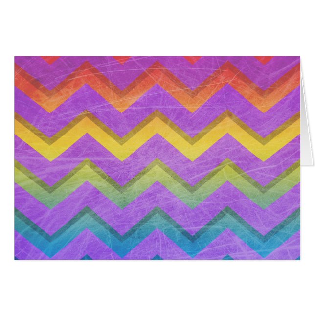 Rainbow Chevron av Shirley Taylor Hälsningskort (Framsidan Horizontal)