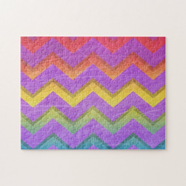 Rainbow Chevron av Shirley Taylor Pussel (Horisontell)
