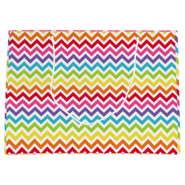 Rainbow Chevron Gift Bag (Framsidan)