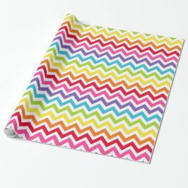 Rainbow Chevron Gift Wrap Presentpapper