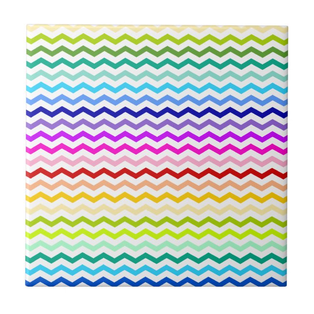 Rainbow chevron kakelplatta (Framsidan)