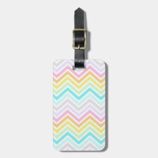 Rainbow Chevron Luggage Tag Bagagebricka