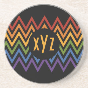Rainbow Chevron Mönster anpassningsbar anpassnings Underlägg
