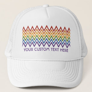 Rainbow Chevron Mönster anpassningsbar hat Keps