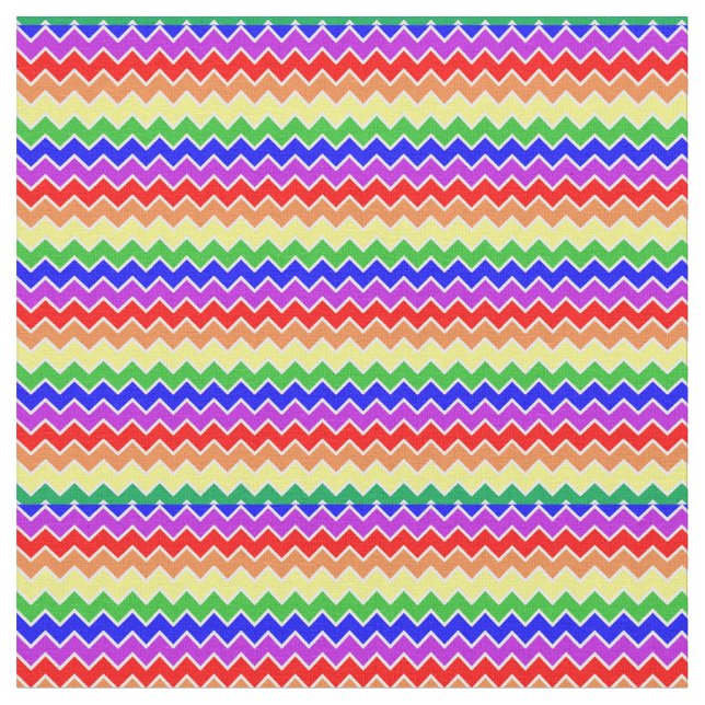 Rainbow Chevron Rand Colorful Tyg (Närbild)