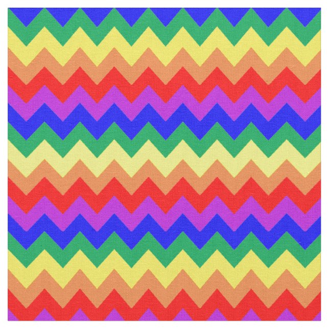 Rainbow Chevron Rand Colorful Tyg (Närbild)