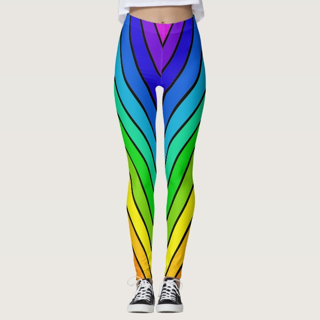 Rainbow chevron rand leggings (Framsida)
