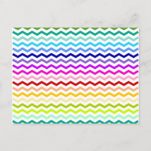 Rainbow chevron vykort