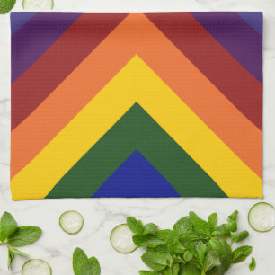 Rainbow Chevrons Kökshandduk