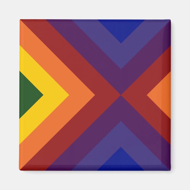 Rainbow Chevrons Magnet (Framsidan)