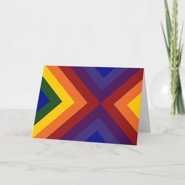 Rainbow Chevrons Tack Kort (Framsida)