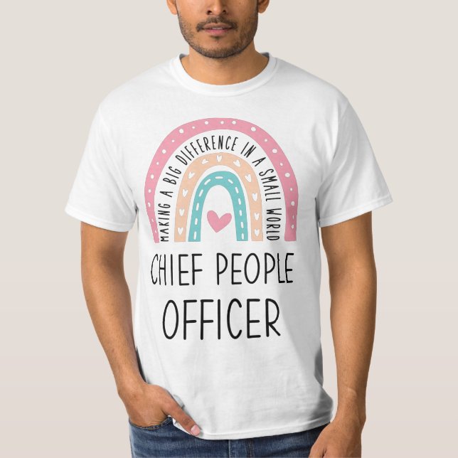Rainbow Chief People Officer Gift-idéer T Shirt (Framsida)