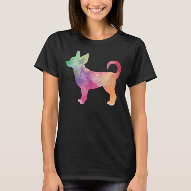 Rainbow Chihuahua T Shirt (Framsida)