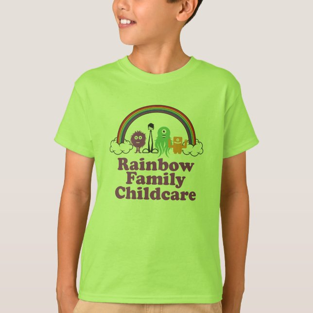 Rainbow Childcare T Shirt (Framsida)