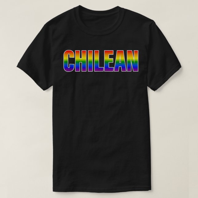 Rainbow Chilean Gay pride LGBT Pride T Shirt (Design framsida)
