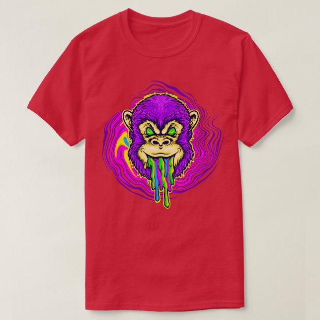 Rainbow Chimp Drool T Shirt (Design framsida)