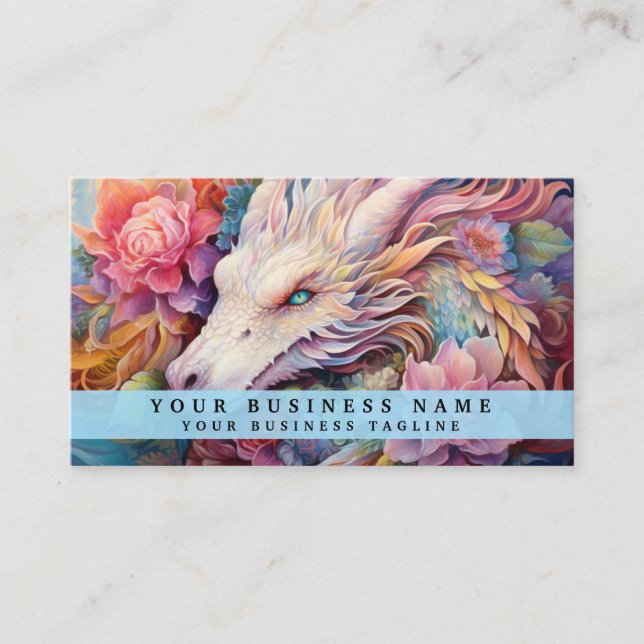 Rainbow Chinese Dragon Visitkort (Framsida)
