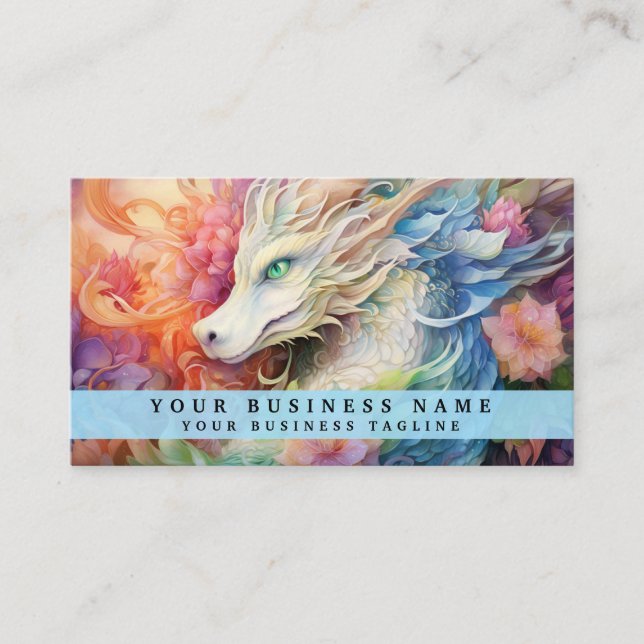 Rainbow Chinese Dragon Visitkort (Framsida)