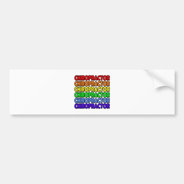 Rainbow Chiropractor Bildekal (Framsidan)