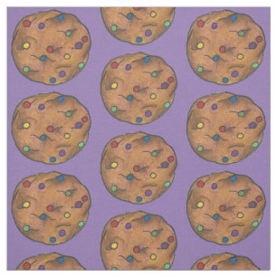 Rainbow Chocolate Chip Cookie Cookies Fabric Tyg