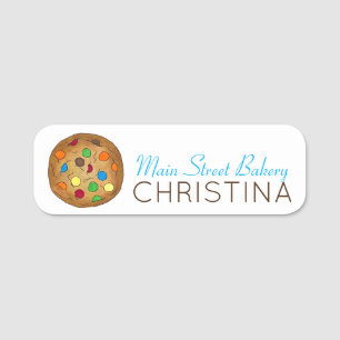 Rainbow Chocolate Chip Cookies Bake Shop Namnbricka