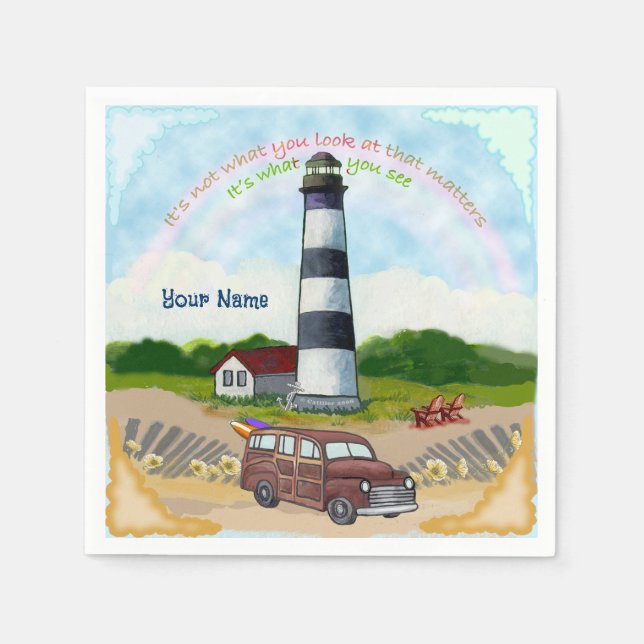 Rainbow Choice Lighthouse napkins Pappersservett (Framsidan)