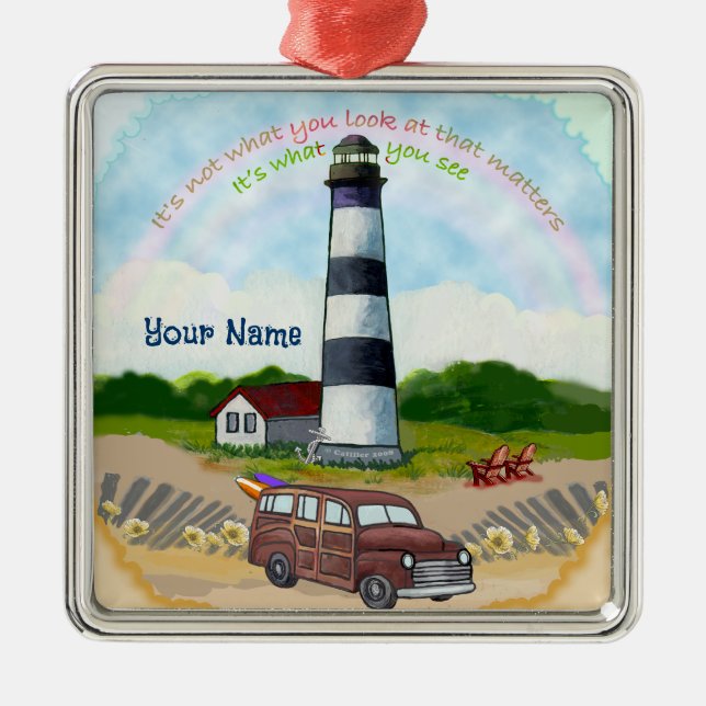 Rainbow Choice Lighthouse-ornament Julgransprydnad Metall (Framsidan)