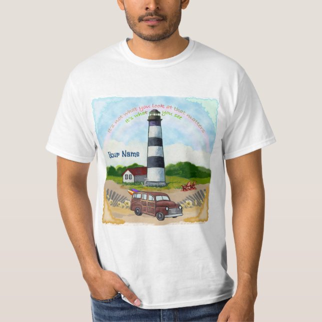 Rainbow Choice Lighthouse T Shirt (Framsida)