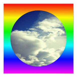Rainbow Circle Gräns Fototryck