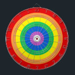 Rainbow Circles Dart Board Darttavla<br><div class="desc">Regnbågcirklar.</div>
