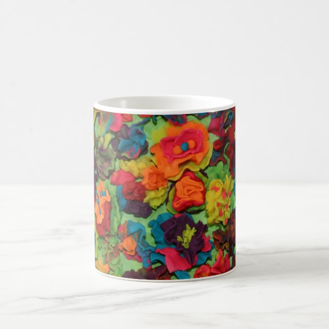 Rainbow Clay Flowers Kaffemugg (Center)