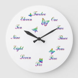 Rainbow Clock Stor Klocka