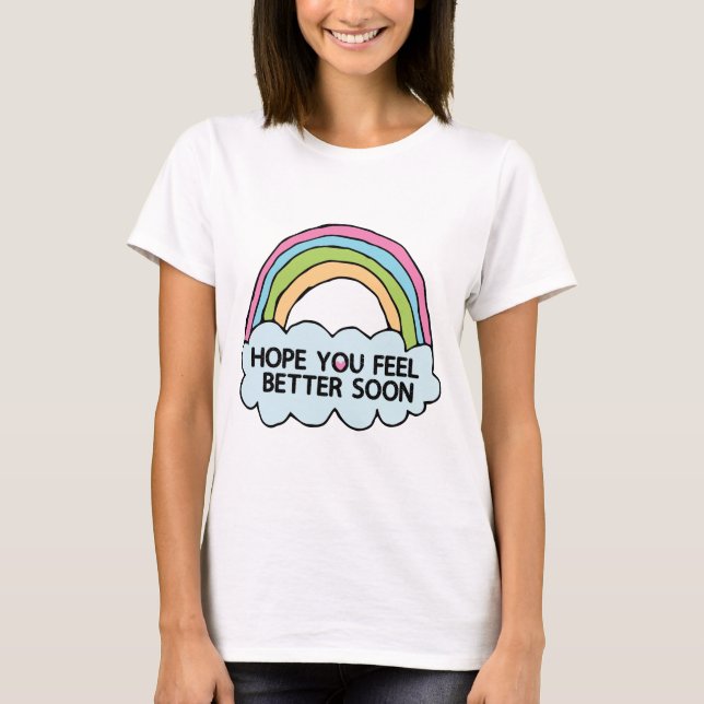 Rainbow Cloud Clip Art skickar dig Önskemål T Shirt (Framsida)