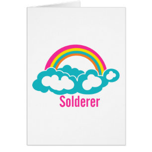 Rainbow Cloud Solderer Hälsningskort