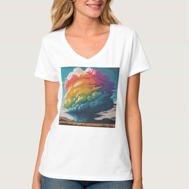 Rainbow Cloud T Shirt (Framsida)