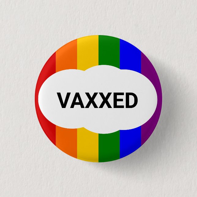 Rainbow Cloud Vaxxed Knapp (Framsida)