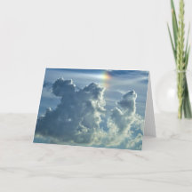 Rainbow Clouds Foldat Hälsning Card