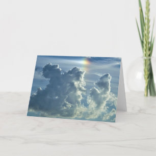 Rainbow Clouds Foldat Hälsning Card Kort