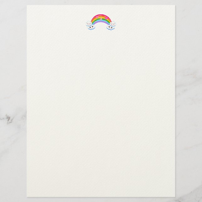 Rainbow Clouds Letterhead Brevhuvud (Framsida)