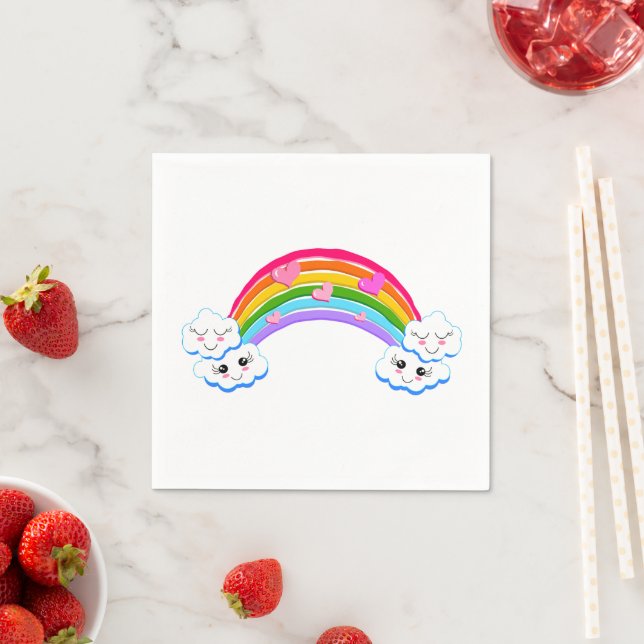 Rainbow Clouds Pappra Napkins Pappersservett (Insitu)